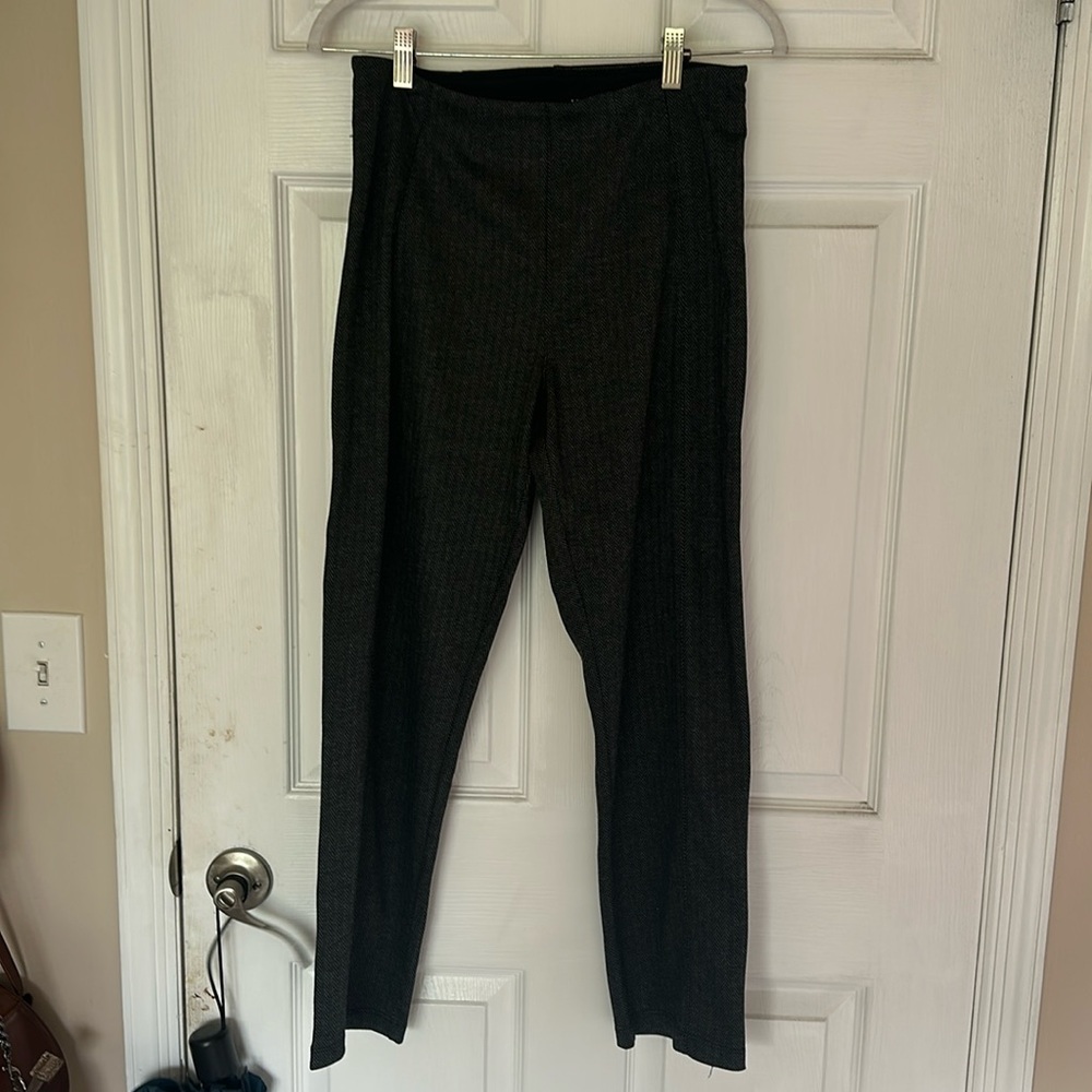 Plaid black ankle pants. Lightly worn